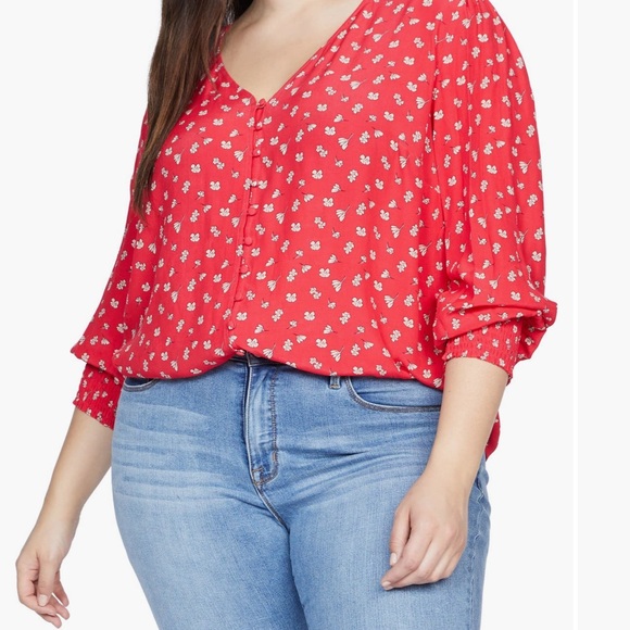 Sanctuary Harmony Balloon Sleeve Floral Top - Picture 13 of 14